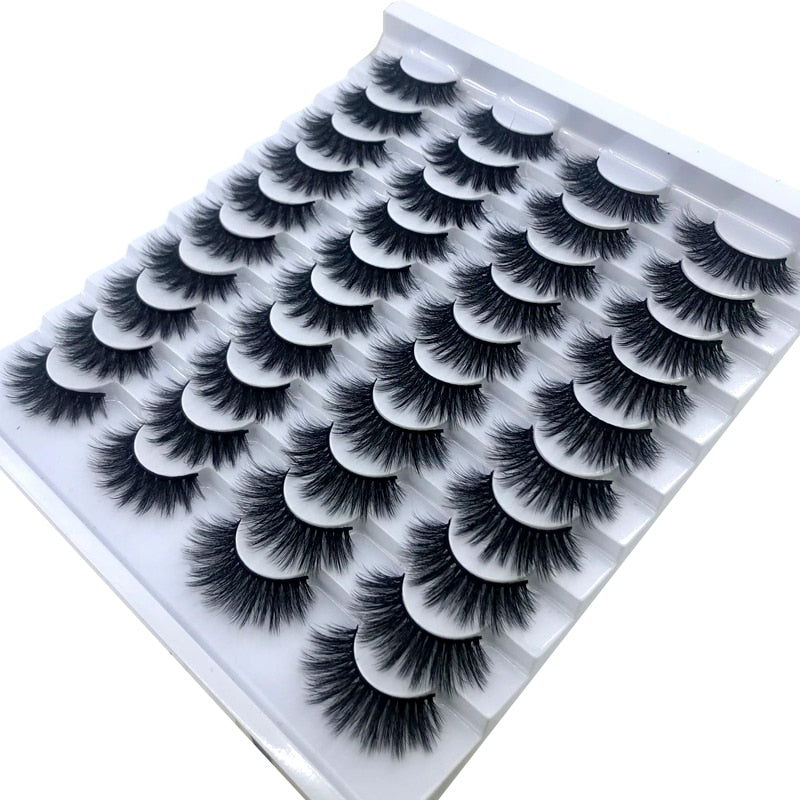 Fake Eyelashes Length 8-25mm with NEW 2-20 pairs 100% Mink Eyelashes / Extension False Eyelashes