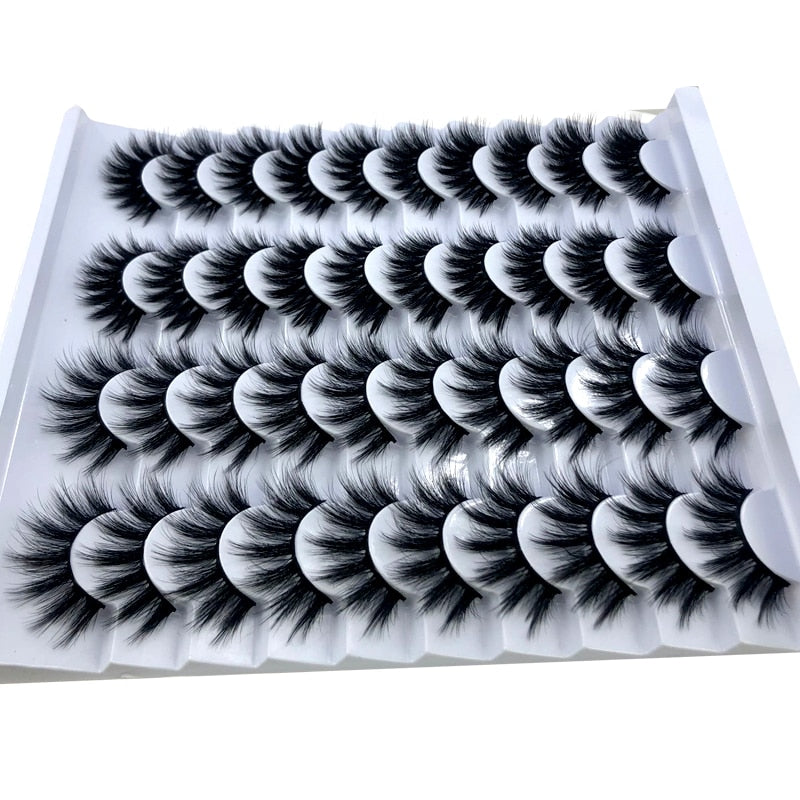 Fake Eyelashes Length 8-25mm with NEW 2-20 pairs 100% Mink Eyelashes / Extension False Eyelashes