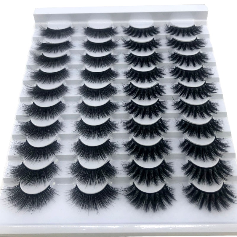 Fake Eyelashes Length 8-25mm with NEW 2-20 pairs 100% Mink Eyelashes / Extension False Eyelashes