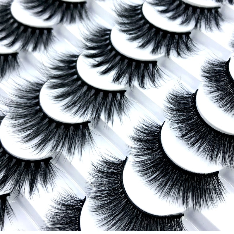 Fake Eyelashes Length 8-25mm with NEW 2-20 pairs 100% Mink Eyelashes / Extension False Eyelashes