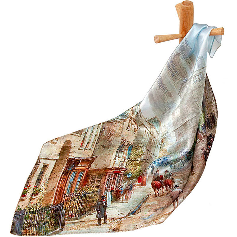 Pure Silk Scarf Women Bandana Female Hair Scarf Luxury Handkerchief Women's Natural Silk Square Headband Neck Scarf Old Street
