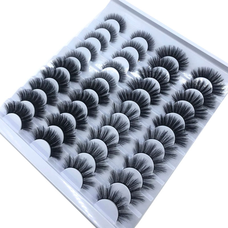 Fake Eyelashes Length 8-25mm with NEW 2-20 pairs 100% Mink Eyelashes / Extension False Eyelashes