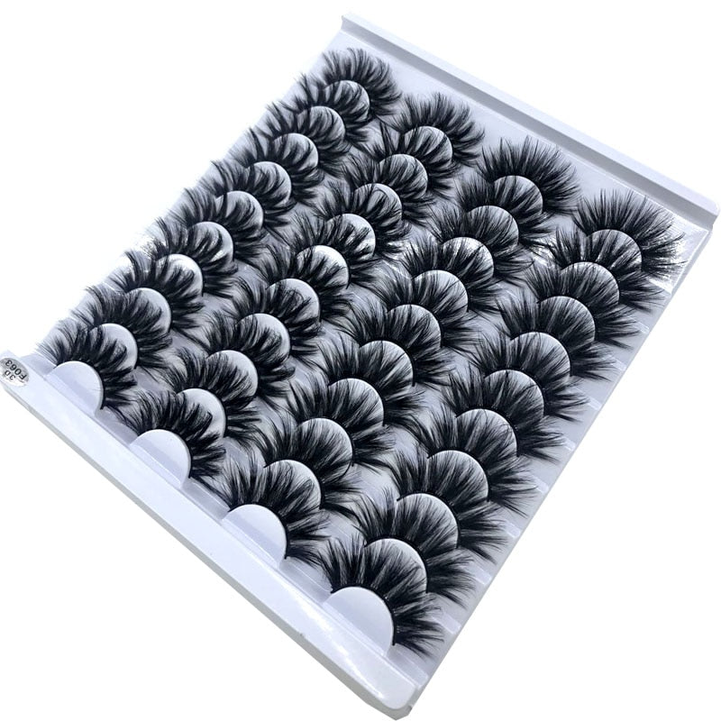 Fake Eyelashes Length 8-25mm with NEW 2-20 pairs 100% Mink Eyelashes / Extension False Eyelashes