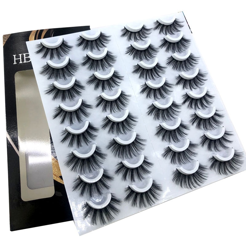 Fake Eyelashes Length 8-25mm with NEW 2-20 pairs 100% Mink Eyelashes / Extension False Eyelashes