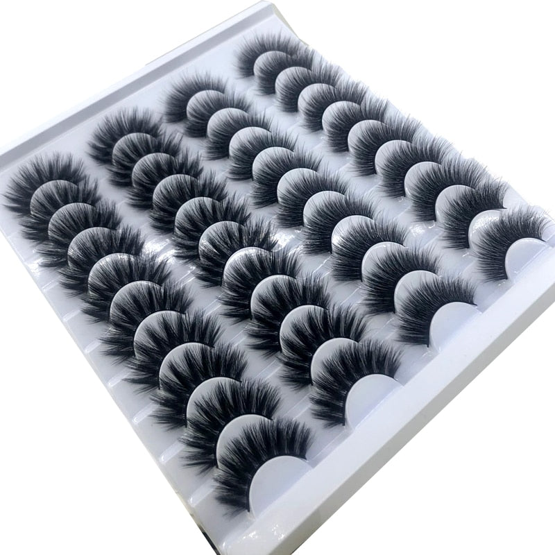 Fake Eyelashes Length 8-25mm with NEW 2-20 pairs 100% Mink Eyelashes / Extension False Eyelashes