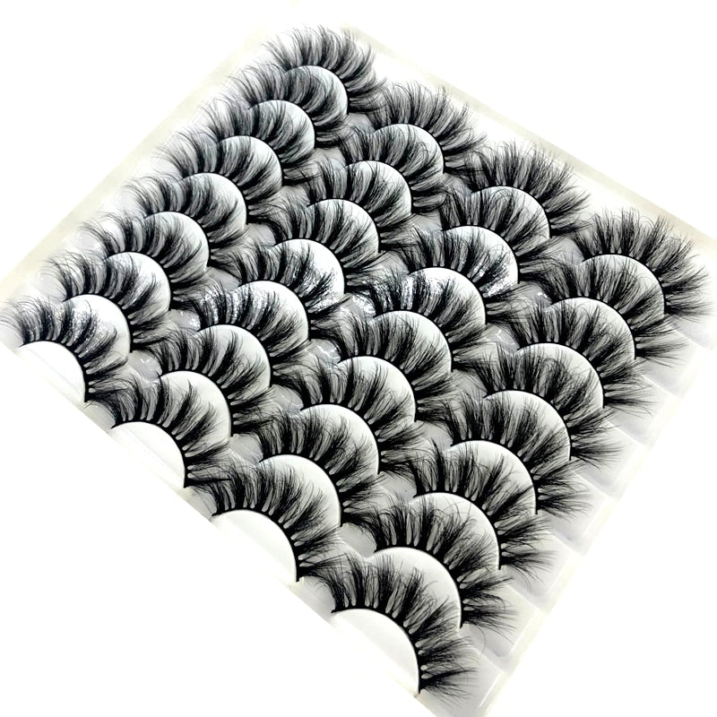 Fake Eyelashes Length 8-25mm with NEW 2-20 pairs 100% Mink Eyelashes / Extension False Eyelashes