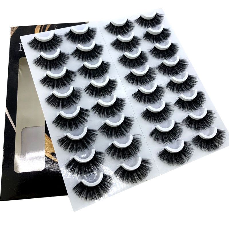 Fake Eyelashes Length 8-25mm with NEW 2-20 pairs 100% Mink Eyelashes / Extension False Eyelashes