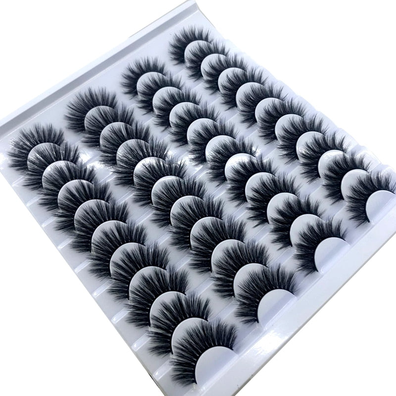 Fake Eyelashes Length 8-25mm with NEW 2-20 pairs 100% Mink Eyelashes / Extension False Eyelashes