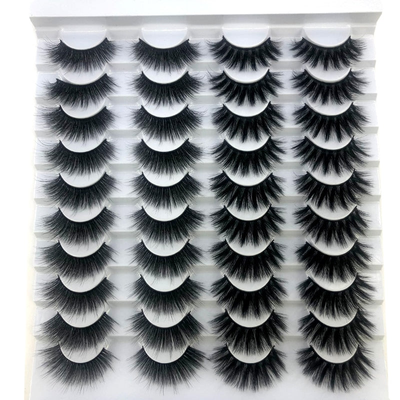 Fake Eyelashes Length 8-25mm with NEW 2-20 pairs 100% Mink Eyelashes / Extension False Eyelashes
