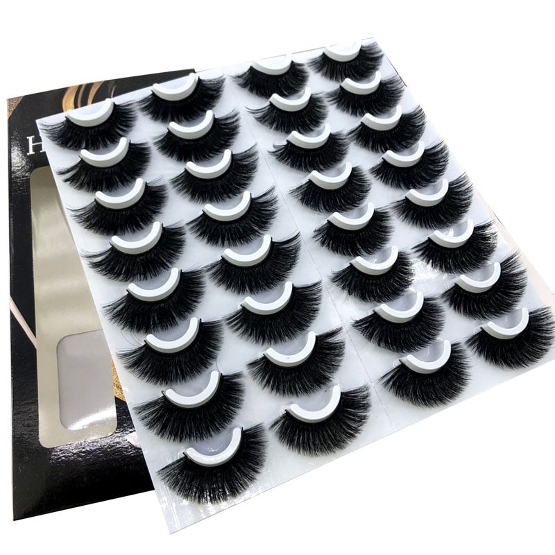 Fake Eyelashes Length 8-25mm with NEW 2-20 pairs 100% Mink Eyelashes / Extension False Eyelashes
