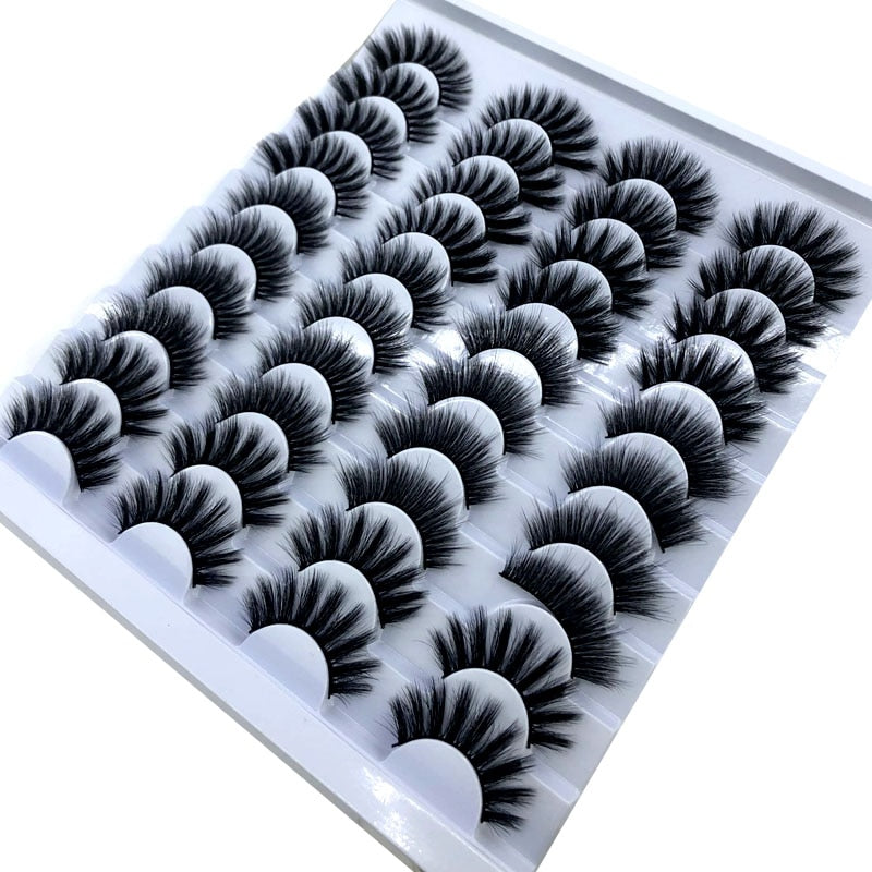 Fake Eyelashes Length 8-25mm with NEW 2-20 pairs 100% Mink Eyelashes / Extension False Eyelashes