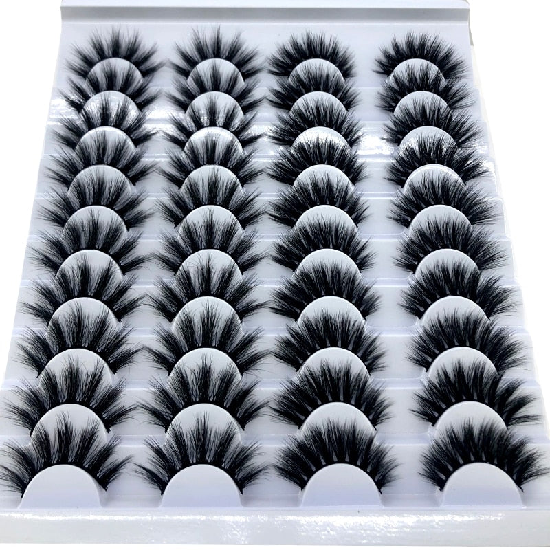 Fake Eyelashes Length 8-25mm with NEW 2-20 pairs 100% Mink Eyelashes / Extension False Eyelashes