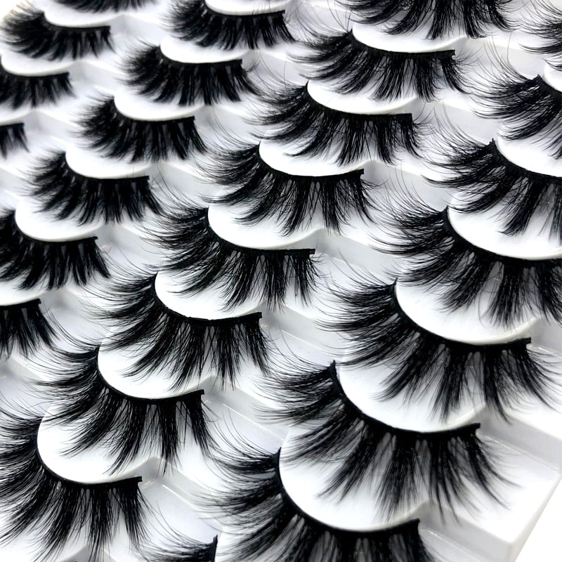 Fake Eyelashes Length 8-25mm with NEW 2-20 pairs 100% Mink Eyelashes / Extension False Eyelashes