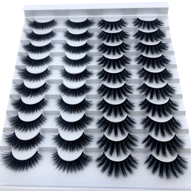 Fake Eyelashes Length 8-25mm with NEW 2-20 pairs 100% Mink Eyelashes / Extension False Eyelashes