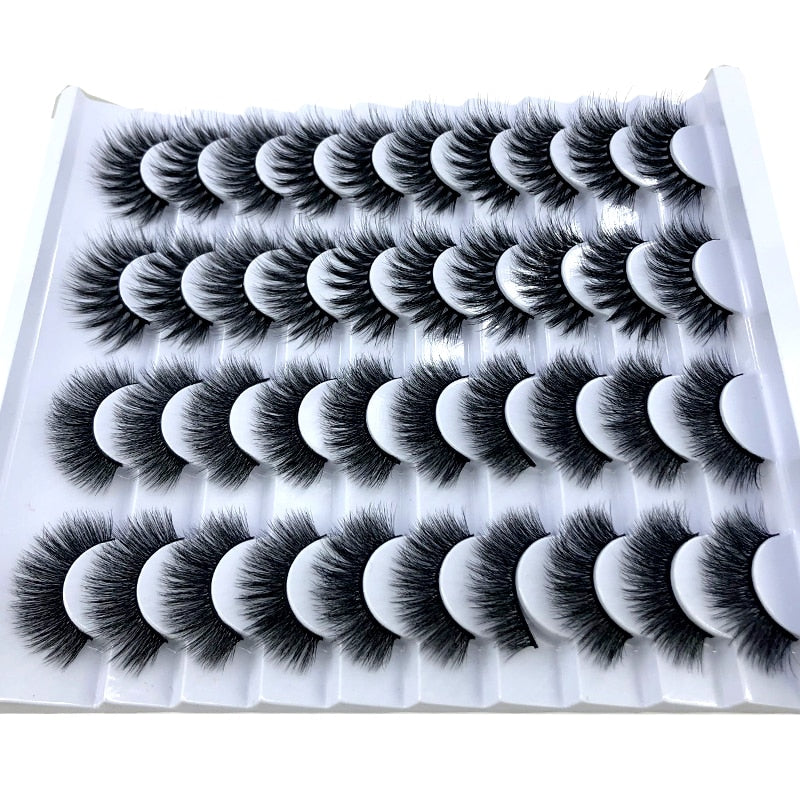 Fake Eyelashes Length 8-25mm with NEW 2-20 pairs 100% Mink Eyelashes / Extension False Eyelashes