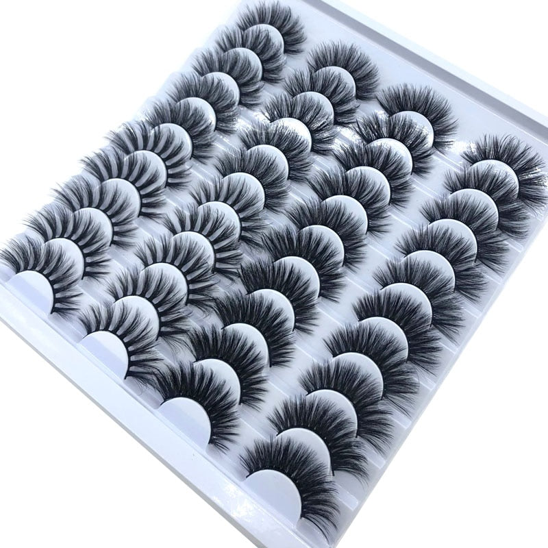 Fake Eyelashes Length 8-25mm with NEW 2-20 pairs 100% Mink Eyelashes / Extension False Eyelashes