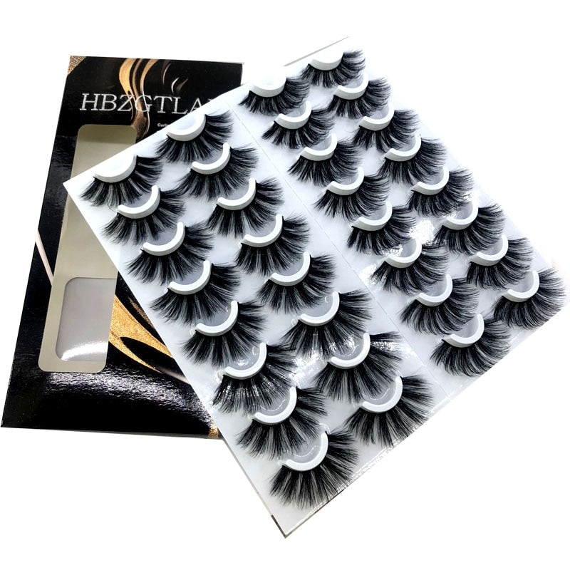 Fake Eyelashes Length 8-25mm with NEW 2-20 pairs 100% Mink Eyelashes / Extension False Eyelashes