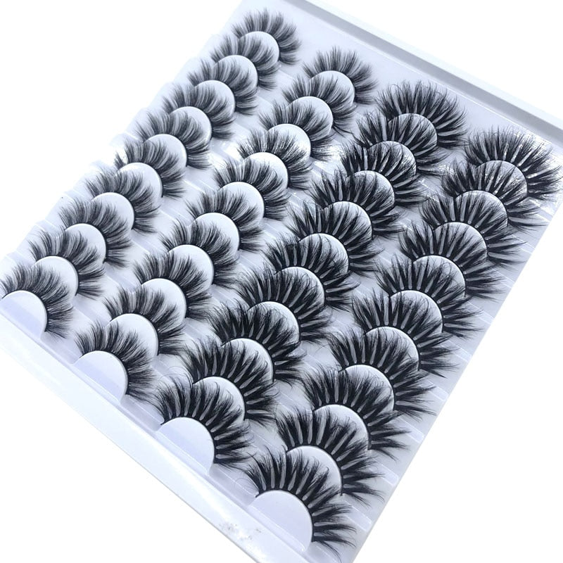 Fake Eyelashes Length 8-25mm with NEW 2-20 pairs 100% Mink Eyelashes / Extension False Eyelashes
