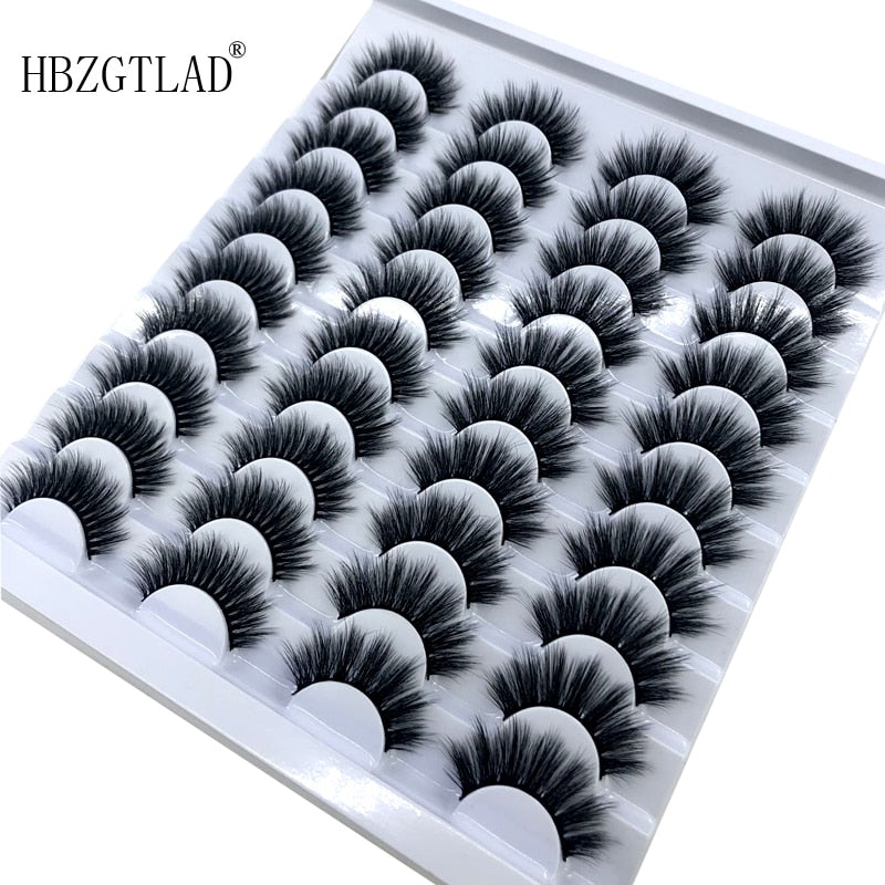 Fake Eyelashes Length 8-25mm with NEW 2-20 pairs 100% Mink Eyelashes / Extension False Eyelashes