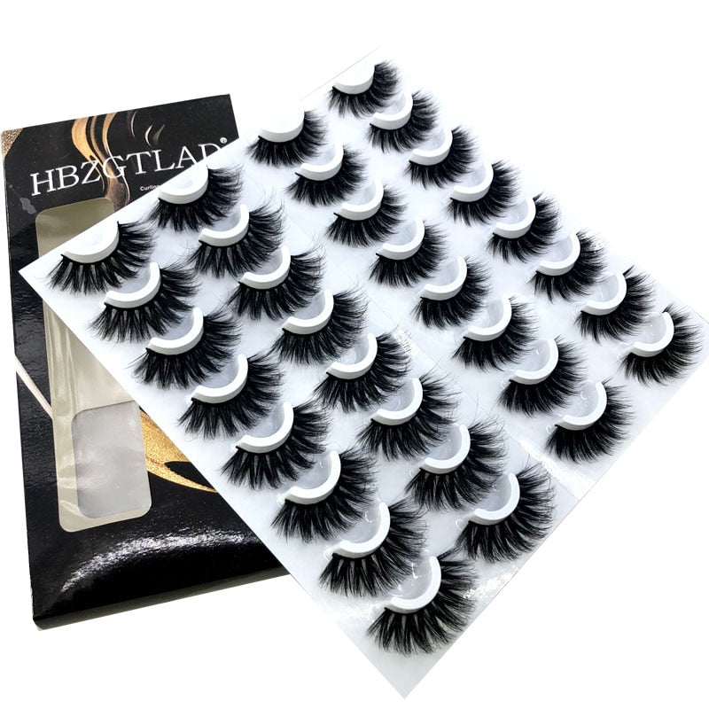 Fake Eyelashes Length 8-25mm with NEW 2-20 pairs 100% Mink Eyelashes / Extension False Eyelashes