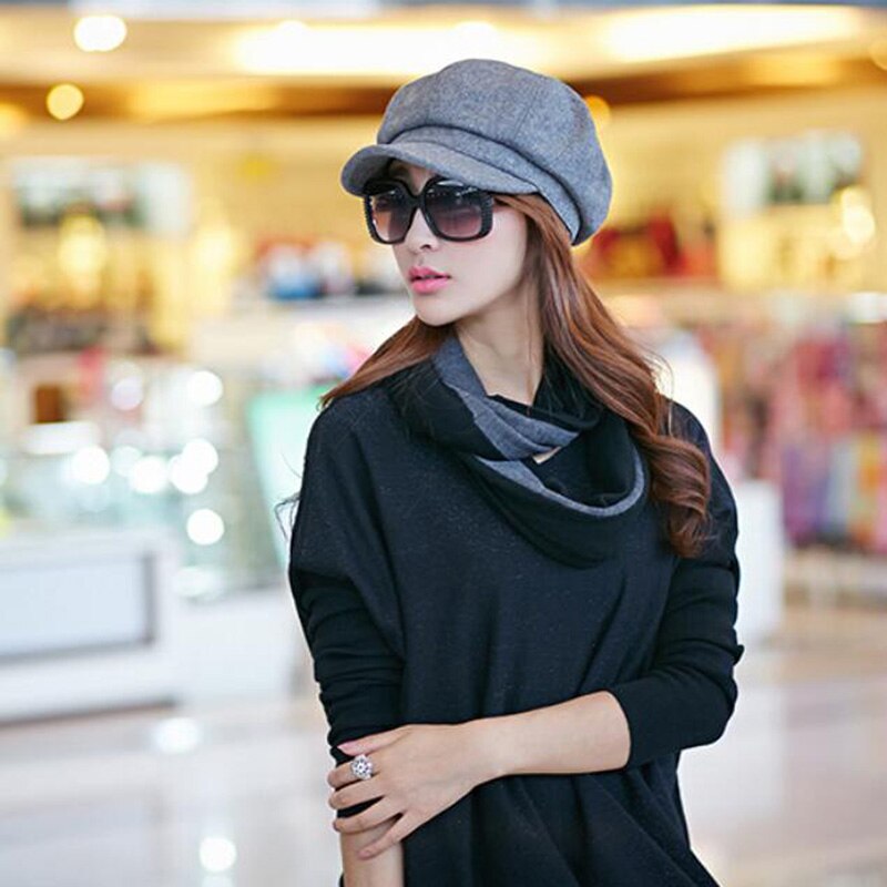 2023 New Arrive Women Newsboy Gatsby Cap Octagonal Baker Peaked Beret Driving Hat Female