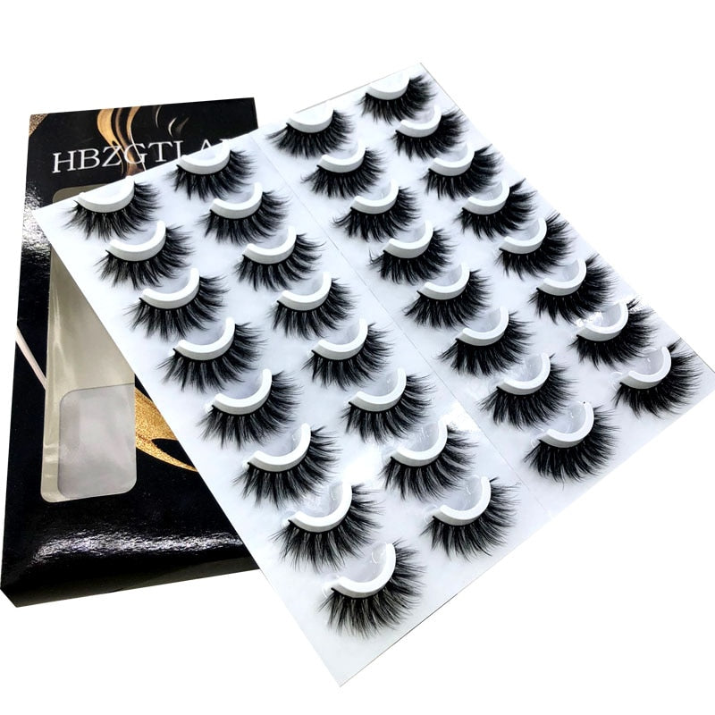Fake Eyelashes Length 8-25mm with NEW 2-20 pairs 100% Mink Eyelashes / Extension False Eyelashes