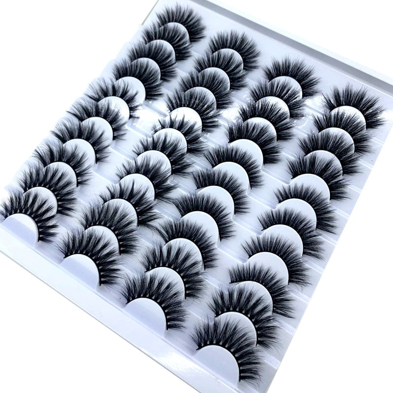 Fake Eyelashes Length 8-25mm with NEW 2-20 pairs 100% Mink Eyelashes / Extension False Eyelashes