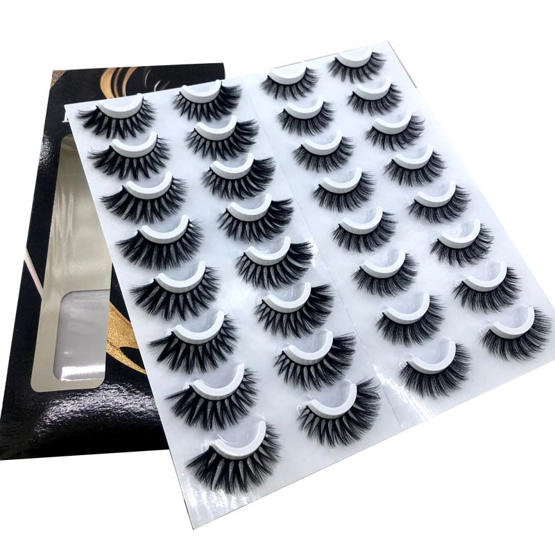 Fake Eyelashes Length 8-25mm with NEW 2-20 pairs 100% Mink Eyelashes / Extension False Eyelashes