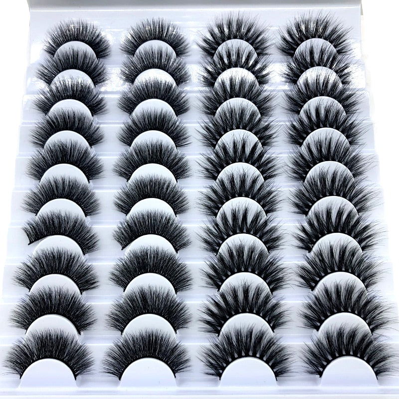 Fake Eyelashes Length 8-25mm with NEW 2-20 pairs 100% Mink Eyelashes / Extension False Eyelashes