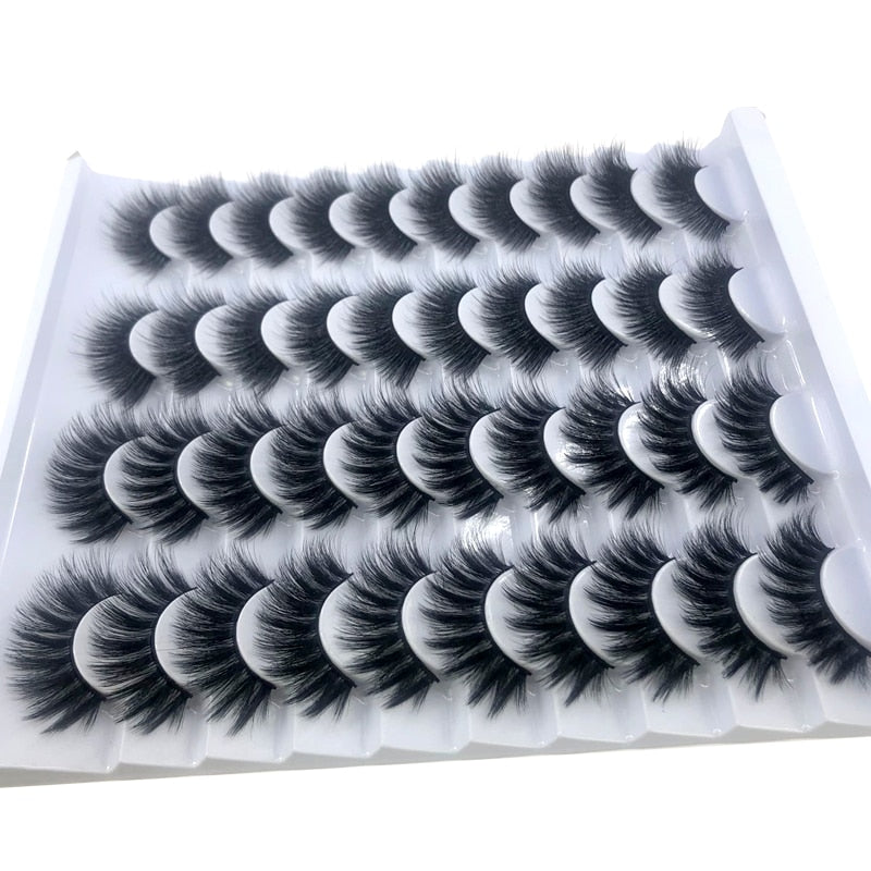 Fake Eyelashes Length 8-25mm with NEW 2-20 pairs 100% Mink Eyelashes / Extension False Eyelashes
