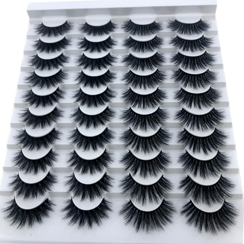 Fake Eyelashes Length 8-25mm with NEW 2-20 pairs 100% Mink Eyelashes / Extension False Eyelashes