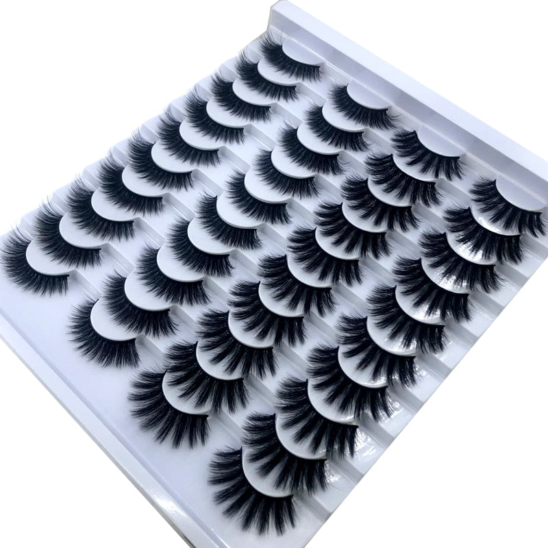 Fake Eyelashes Length 8-25mm with NEW 2-20 pairs 100% Mink Eyelashes / Extension False Eyelashes