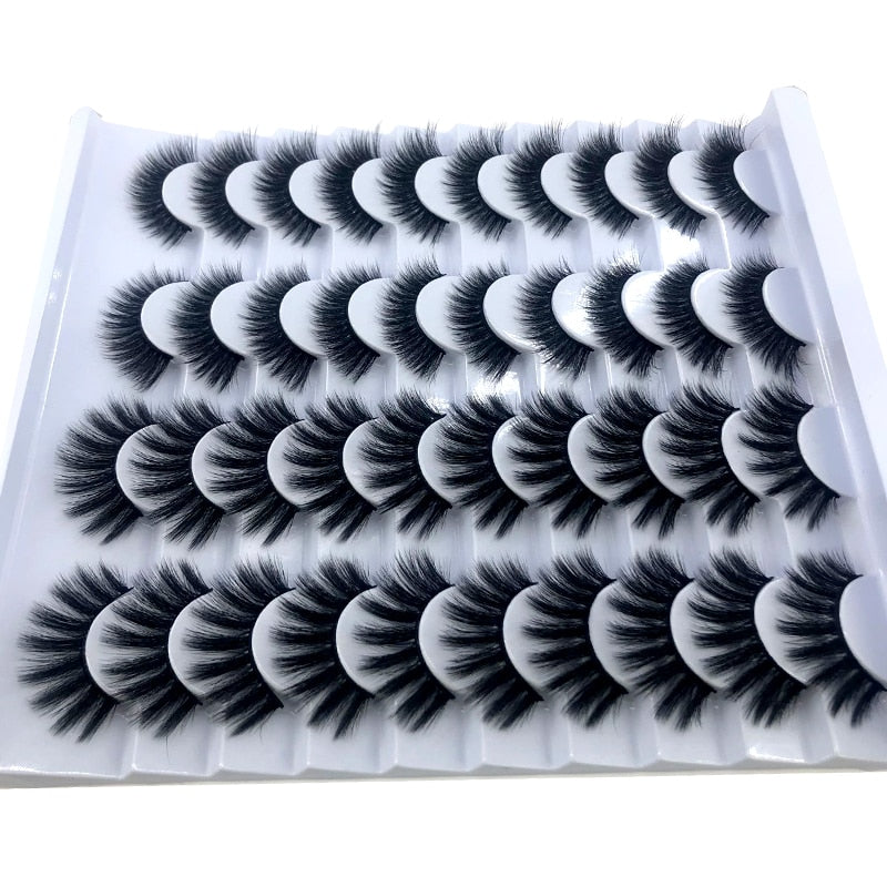 Fake Eyelashes Length 8-25mm with NEW 2-20 pairs 100% Mink Eyelashes / Extension False Eyelashes