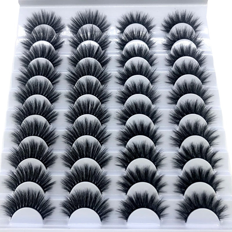 Fake Eyelashes Length 8-25mm with NEW 2-20 pairs 100% Mink Eyelashes / Extension False Eyelashes