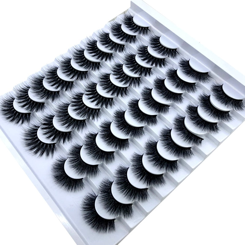 Fake Eyelashes Length 8-25mm with NEW 2-20 pairs 100% Mink Eyelashes / Extension False Eyelashes