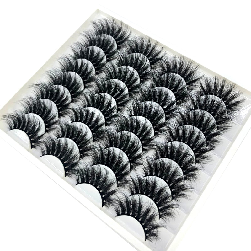 Fake Eyelashes Length 8-25mm with NEW 2-20 pairs 100% Mink Eyelashes / Extension False Eyelashes