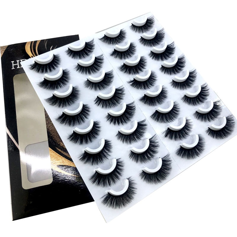 Fake Eyelashes Length 8-25mm with NEW 2-20 pairs 100% Mink Eyelashes / Extension False Eyelashes