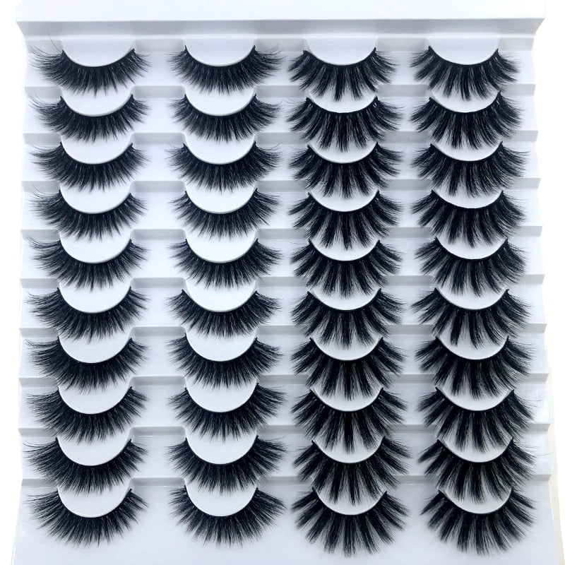 Fake Eyelashes Length 8-25mm with NEW 2-20 pairs 100% Mink Eyelashes / Extension False Eyelashes