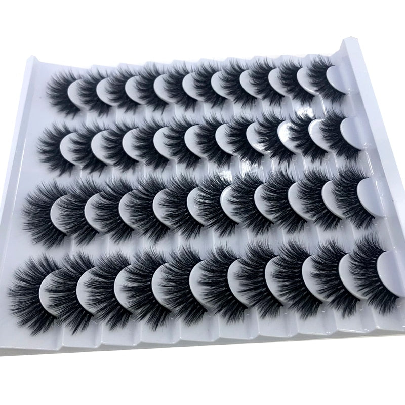 Fake Eyelashes Length 8-25mm with NEW 2-20 pairs 100% Mink Eyelashes / Extension False Eyelashes