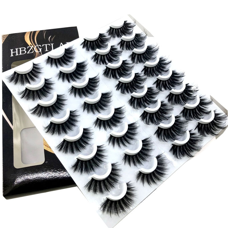 Fake Eyelashes Length 8-25mm with NEW 2-20 pairs 100% Mink Eyelashes / Extension False Eyelashes