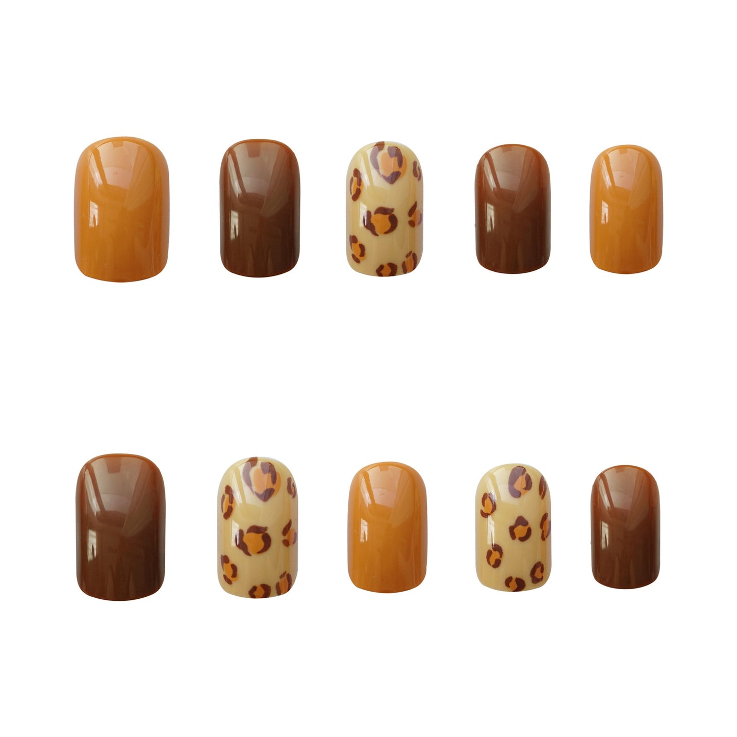 Short False Press on Nail Tip with Glue Designs Detachable Reusable Fake Nails 24Pcs/Set with Nail Art DIY Tips