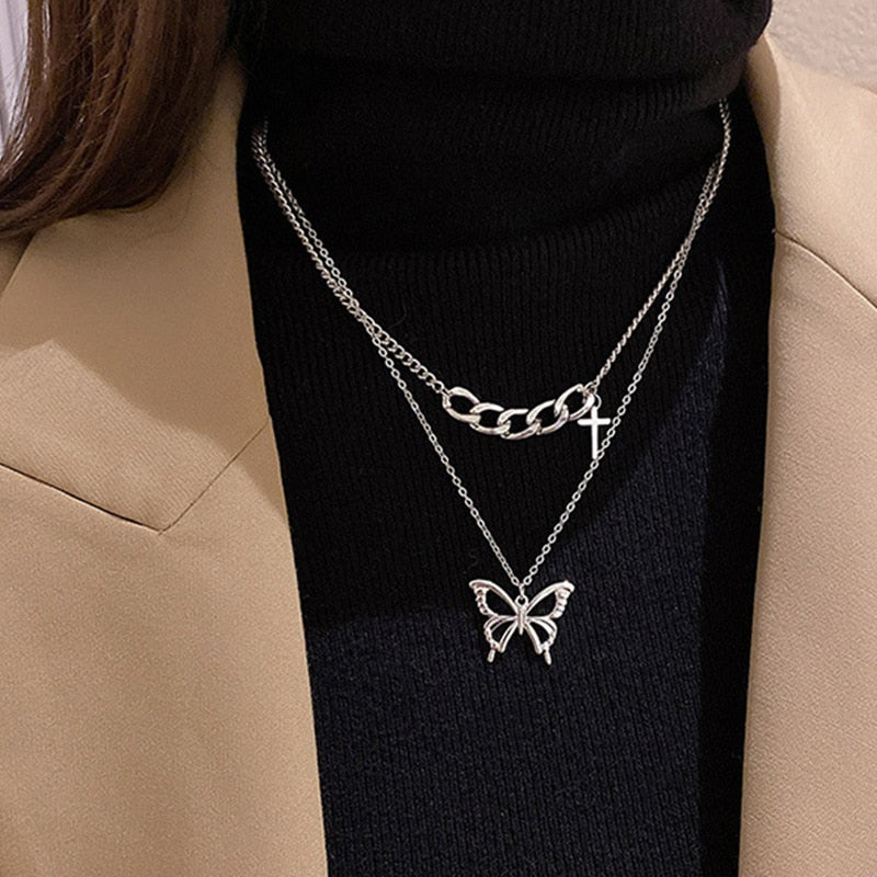 Trendy Crystal Geometric Gold Color Pendant Necklaces Set for Women | Elegant and Versatile Jewelry