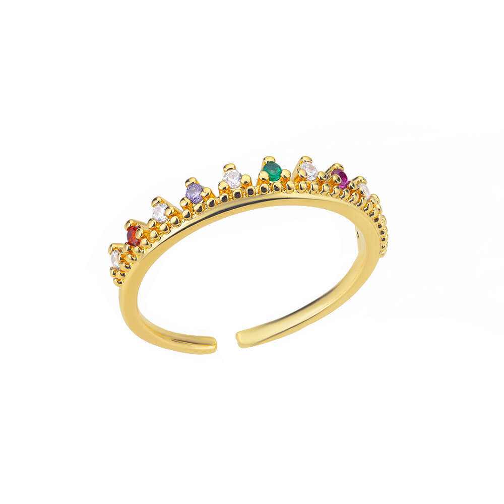 Gold Plated Heart Rings for Women Bride Girls
