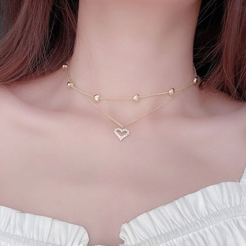 Vintage Round boho Charm Layered Necklace for Women