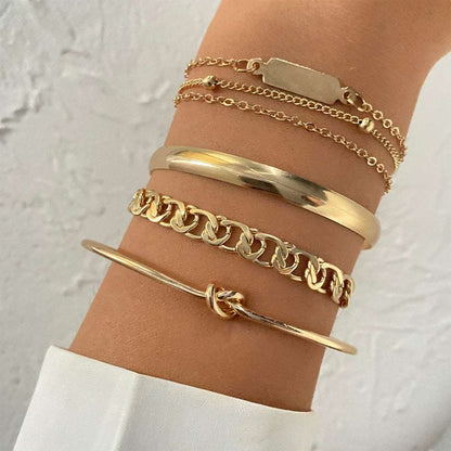 Boho Style Geometric Gold Crystal Chain Female Bracelets by Urban Trend