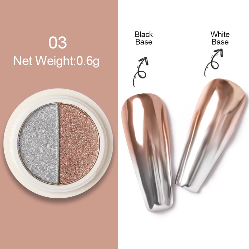 Gold Silver Mirror Powder Nail Art Glitter Rose Gold Champange UV Gel Polish Chrome Dust Metallic Effect Pigment Decoration