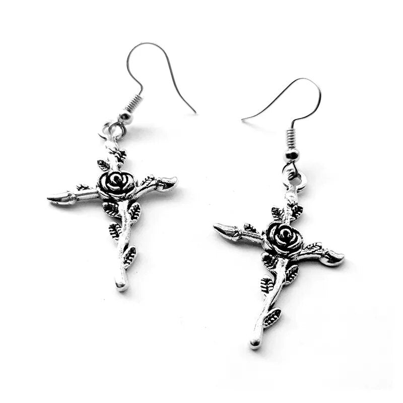 Funky Earrings for Women Girls and Teen Drop Dangle Charms Perfect for Parties and Halloween Featuring Cool Designs like Skulls Crosses Horror Themes Skeletons and Bats