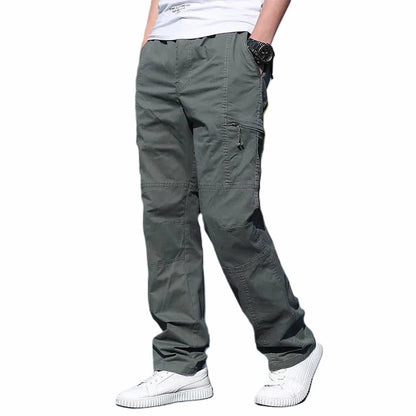 New Cargo Pants Men's Loose Straight Oversize Clothing Solid Grey Versatile Work Wear Black Joggers Cotton Casual Male Trousers