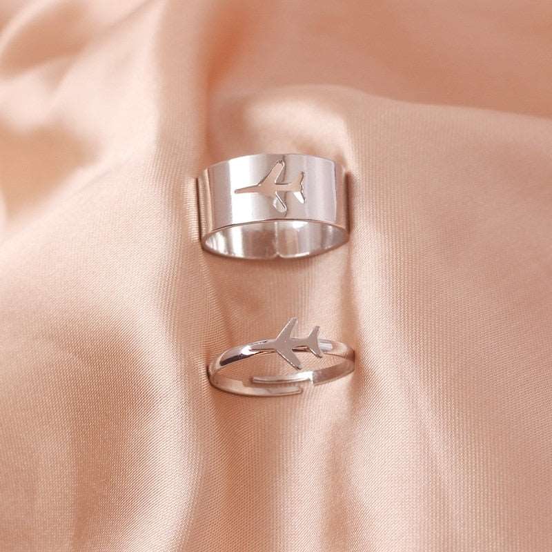 Butterfly Rings For Women Men Lover Couple Ring Set Silver gold Color