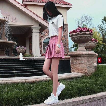 Women Harajuku Skirt Pleat Skirt Preppy Style Plaid Skirts Mini Cute Japanese School Uniforms Ladies Jupe Kawaii Skirt Harajuku